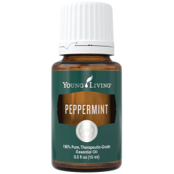 Young living Peppermint oil bottle with a volume of 15 ml .